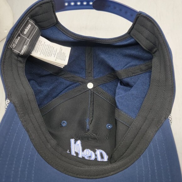Adidas Womens Blue 5 Panel Golf Script Hat Cap Athletic Outdoors Casual Comfort - Picture 7 of 9